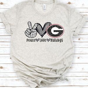Peace love and Georgia bull dogs